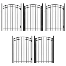 Fencer Wire Heavy Duty Flat Top X-Pattern Fence Gate Black, 6FT x 4FT, Pack of 5