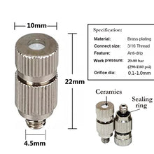 150PCS Mister Nozzles 10/24 UNC Thread Brass Misting Nozzles Atomizing High Pressure Misting Sprayer Water Hose Nozzle for Greenhouse, Landscaping, Outdoor Cooling Mister System, 0.004-0.039" Orifice