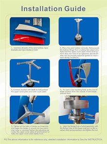 Fablestoryem 14000W Wind Turbine Generator Kit with MPPT Controller,12V/24V/48V/110V/220V Wind Turbine Vertical Wind Generator Kit, Electricity Producer Equipment, Home Power Energy Kit,Color-12V