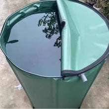 HEFJIAYCIQ Collapsible Rain Barrel, Portable PVC Rain Water Collection Barrel, Garden Rainwater Collection System with Spigot & Overflow Kit,Beige,1000L/100x125cm