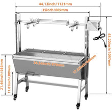 AMZSTAN Lamb Roaster, 60 kg Stainless Steel Charcoal Rotisserie Grill