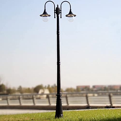 iumLeap 102.36In Outdoor Lamp Post Light Garden Pillar Post Light Aexterior Path Pillar Lamp Bollard Path Lamp Mains Powered Street Light Ip65 Waterproof Pole Light Lighting (230cm(90.55in))