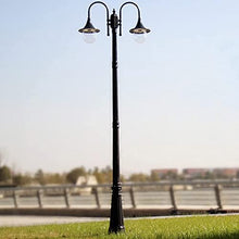 iumLeap 102.36In Outdoor Lamp Post Light Garden Pillar Post Light Aexterior Path Pillar Lamp Bollard Path Lamp Mains Powered Street Light Ip65 Waterproof Pole Light Lighting (230cm(90.55in))