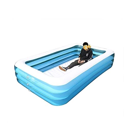 Swimming Pool for Adults Full-Sized Inflatable Lounge Pool Family Interaction Pool Party Thickened Abrasion Resistant 305X180X60 Cm Backyard Water