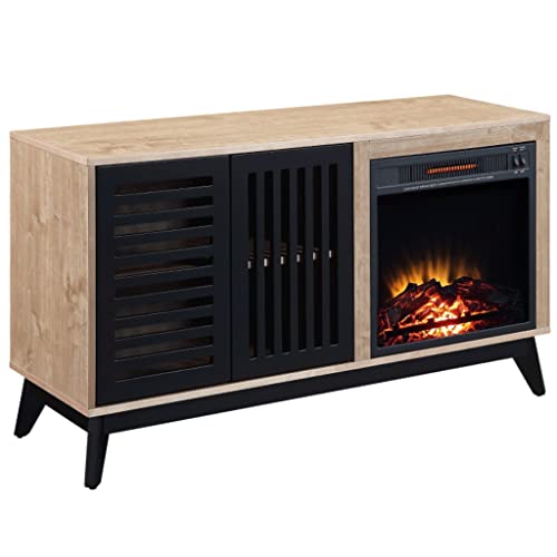 Furniture Fireplace in Oak & Espresso Finish