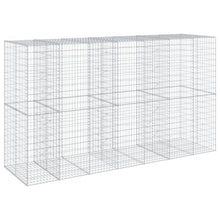 Gabion Basket Silver Galvanized Iron Large Durable Cactus potsGeometric planters Drainage pots Decorative pots for Backyard Outdoor