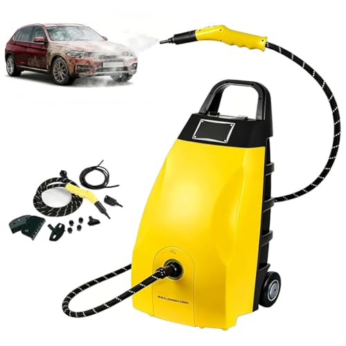 High Pressure Steam Washer Jet Washer, Power Wash with Accessories, for Patio and Car, Portable Heavy-Duty Steam Cleaner for Cleaning Drives, Vehicles, Garden Blue