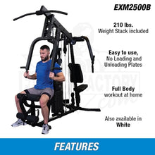 Body-Solid Multi-Station Home Gym 210lbs Red Stack Black Leg Press