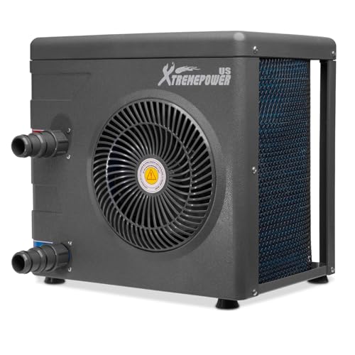 XtremepowerUS Swimming Pool Heater up to 4,000 Gallons for Above Ground Pools, Pool Heat Pump Titanium Heat Exchanger 14,800 BTU/HR, 115V