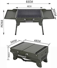 Barbecue Charcoal Grill Portable Charcoal BBQ Grill Collapsible Portable Grill Camping Outdoor Cooking Tools Portable Grill Portable Charcoal Grill(Silver)