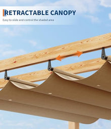 10 * 13FT Aluminum Pergola - Outdoor Metal Pergola, Pergola with Adjustable Canopy, Outdoor Shelter for Backyard Deck Garden
