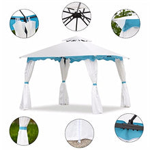 2 Tier 10'x10' Patio Gazebo Canopy Tent Steel Frame Shelter Awning W/Side Walls Outdoor Furniture