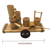 Bamboo Fountains Bird Bath Garden Water Feature Bamboo Flowing Water Water Feature Fountain Feng Shui Wheel Waterwheel Humidifier
