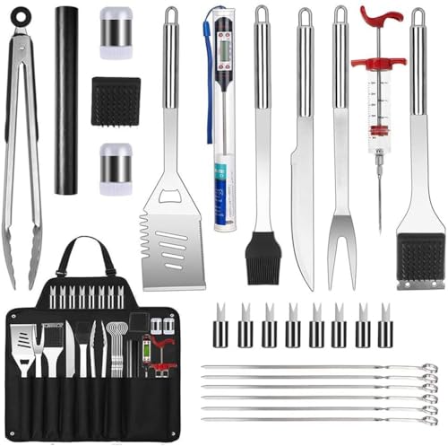 OEKFVCHVZ 27 Piece Apron Grill Set Storage Bag Barbecue Tool