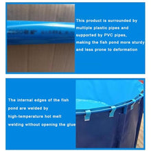 Zfmnoyev Canvas Fish Pond Pool, Circular Thickening Pool, Pool Above Ground, Large Collapsible Outdoors Tarpaulin, for Breeding Koi, Garden Lrrigation (Color : Blue, Size : 1.5x0.6m-1000L/59X24IN)