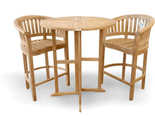 Windsor Teak Furniture Premium Grade A Teak Kensington Curved Arm Counter Chair Set of 2 Teak