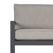 Real Flame Aegean Outdoor Loveseat with Cushions, Two-seat Couch with Aluminum Frame - Weather & Sun Resistant, Rustproof