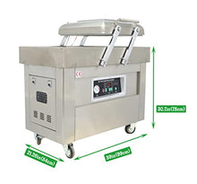 TECHTONGDA Stainless Steel Vacuum Sealer Packaging Machine Double Chamber 15.7inch Silver