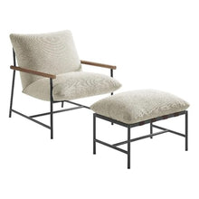 Modway Raya Outdoor Patio Sling Chair and Ottoman Set Ivory