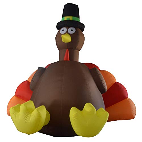 SAYOK Outdoor Inflatable Thanksgiving Decorations Turkey with Air Blower Black 13.12FT
