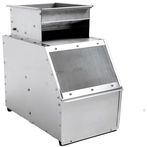 Wlikoci Grain Cleaning and air Separator, Made of Stainless Steel, for Millet, Miscellaneous Grains, Sunflower Seeds,with Adjustable air Speed Bird Feed Shell Blowing Machine