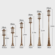 LASEVE Lights Outdoor European Outdoor Garden Light Lawn Light Outdoor Waterproof Landscape Street Light Community Park Villa Garden Lights Glass Lampshade Aluminum Street Fence Deck Lights Stadium