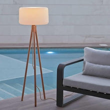 newgarden Tripod Floor Lamp 55 Inch with Wooden Legs, Rechargeable LED Outdoor Lamp with Remote Control – Chloe Modern Patio Lamp