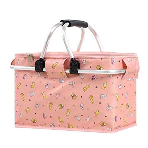 Small Picnic Basket Insulated Cooler Bag Picnic Basket, Leakproof Collapsible Cooler, Grocery Bag (Color : 2-S) (2 c)