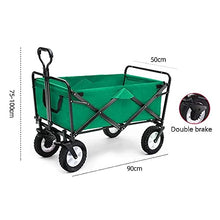 Heavy Duty Folding Garden Trolley Cart - Versatile Outdoor Shopping & Transport Cart for Camping, Fishing, Beach, with 4 All-Terrain Wheels - Heavy Load Capacity