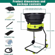 Hiedmeil Electric Leaf Mulcher Shredder, 2500W 8000RPM Garden Leaf Crusher with 20 Cutting Lines, 17:1 Reduction Ratio, Ideal for Yard Cleanup and Composting (60m)