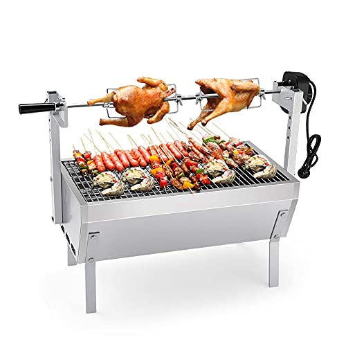YXCUSAM Electric Grill Kit, Portable Grill, Multi-Function Height Adjustable Grilling Fork, Suitable for Chicken/Beef/Lamb