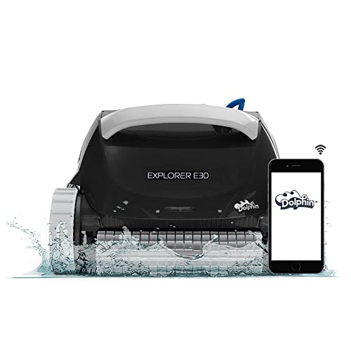 Dolphin Explorer E30 Wi-Fi Robotic Pool Vacuum Cleaner Black