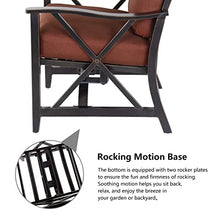 CASUAL WORLD 2-Piece Aluminum Patio Rocking Chair Set with Cushion