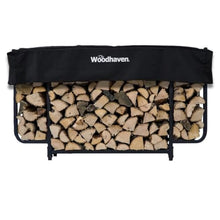 Woodhaven Courtyard Outdoor Firewood Rack With Cover (6 Foot)