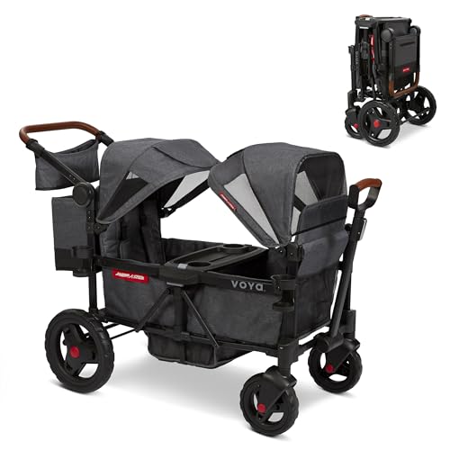 Radio Flyer Voya 2-Seater Stroller Wagon Gray