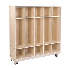 Angeles Mobile 5-Section Locker with Shoe Storage Wooden