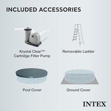 Intex Clearview Prism Frame Above Ground Swimming Pool Gray