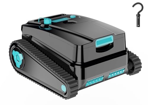 KKI Cordless Robotic Pool Cleaner, for Inground & Above Ground Pools Black