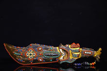 Generic 17" Tibetan Temple Meteorite Mosaic Gem Dzi Beads Sword Amulet