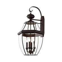 Livex Outdoor Wall Lantern with Clear Beveled Glass Shades Bronze