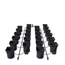 AutoPot 24Pot XL System with 6.6 Gallon Plastic Pots (*Includes AIRBASES and AIRDOMES) Self-Watering, Gravity-Fed Hydroponic System (24PotXL - 6.6 Gallon - No Tank) Indoor, Black