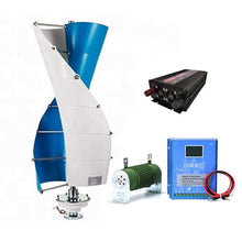 3KW Vertical Wind Turbine Generator Kit, 12V 24V 48V 96V 120V, Maglev Three Phase Generator With Intelligent Controller And Inverter For Home Power System(12V)