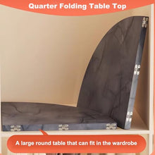 Dark Grey Foldable Round Table Top Panel,Round Extendable Table Top,Wooden Folding Table Top Without Legs,Temporary Outdoor Patio Table,Suitable for Family Dinners,Birthday Parties(160cm/63in)