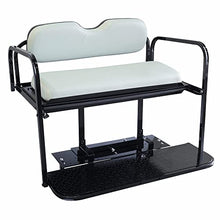 Performance Plus Carts Yamaha G14-G22 Rear Flip Seat Kit | Folding Steel Frame | White Cushions