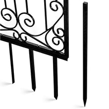 H Potter Scroll Garden Trellis 72" H, Freestanding Heavy Duty Iron, Black
