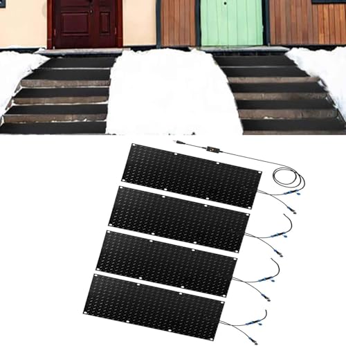 ZGHQHCDRH Snow Melting Mats for Driveways and Walkways - Outdoor Anti-Slip Electric Mats for Winter Snow Removal(30x90cmx4Pcs)