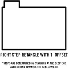 GLI HyPerLite 16 FT X 32 FT Rectangular Solid Safety Cover System with 4 FT X 8 FT Right Step 1 FT Offset and Sure Flo Drain, Green