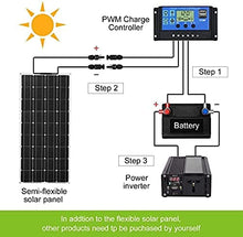 200W 300W 400W 600W 800W Solar Panel Kit with 40A Charge Controller, 18V Flexible Monocrystalline Solar Panel for 12-24V Battery Charging, Car Battery, Caravan,