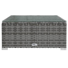 Heofavd 7 Piece Grey PE Rattan Garden Lounge Set Modular Outdoor Sectional Patio Furniture Conversation Set 24.8 x 23.6 x 11.8 in for Balcony Backyard Terrace