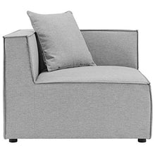 Modway EEI-4378-GRY Saybrook Patio Upholstered Loveseat and Ottoman Set in Gray,64 x 69 x 25.5